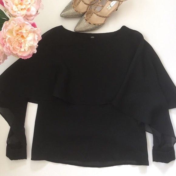 Lucca Couture Women’s Madelyn Flutter Cape Organza - Picture 3 of 8